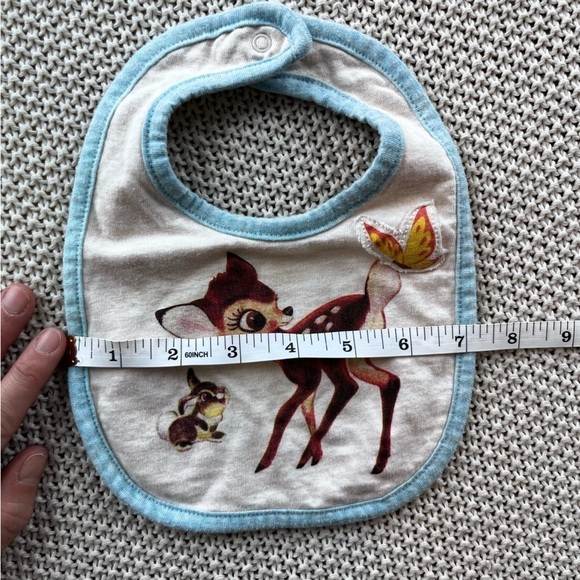 Vintage Inspired Bambi Disney Baby Bib Spring Accessory with Bunny Thumper - Picture 7 of 8